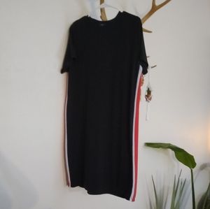 Side Stripe Shirt Dress